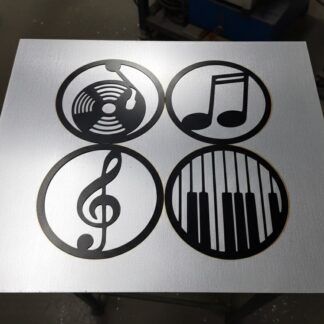 Set de 4 Cuadros Música